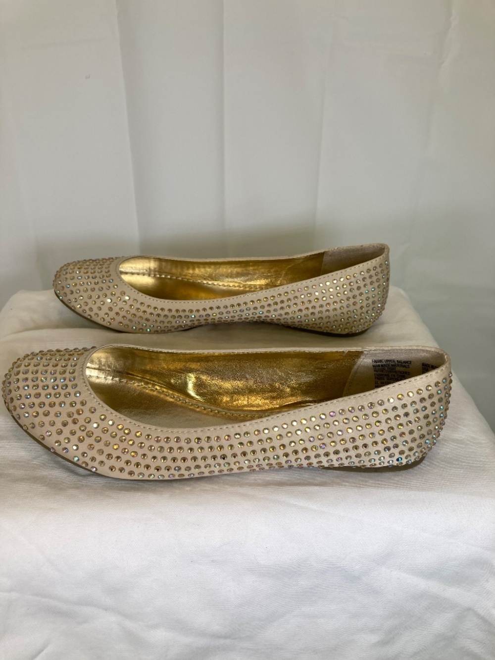 Brash Shoes Flats Sz 7 Gemini Champagne New in Box Crystal Accents Payless Shoe - Picture 10 of 13
